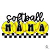 Softball Mama Retro Checkered Mom SVG