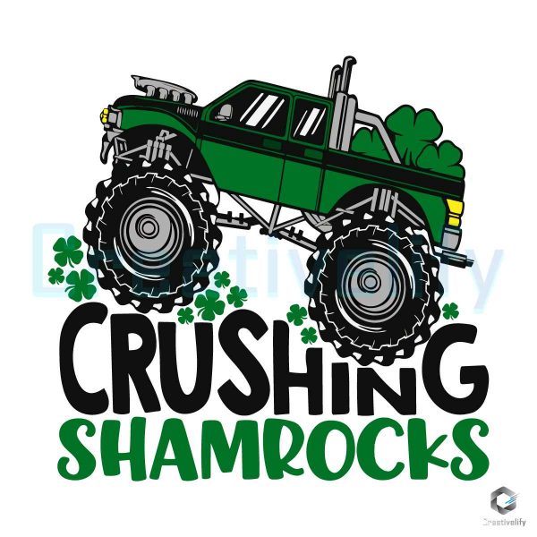 Crushing Shamrocks Monster Truck Patrick SVG