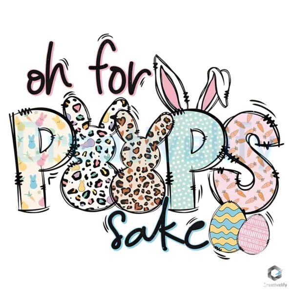 Easter Bunnies Oh For Peeps Sake PNG