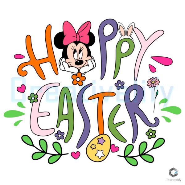 Happy Easters Day Minnie Disney SVG File