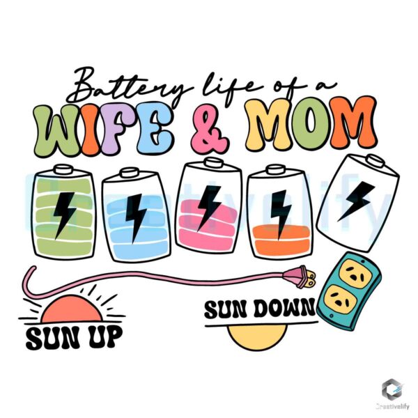 Battery Life Of A Wife And Mom SVG File