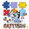 Bluey Muffin Autism Awareness PNG File
