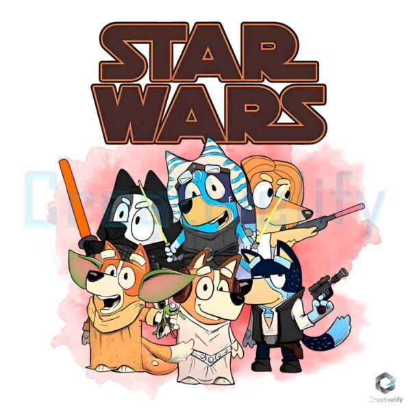 Bluey Friends Star Wars Characters PNG
