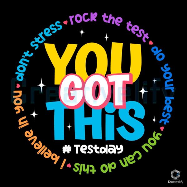 You Got This Test Day Rock The Test SVG