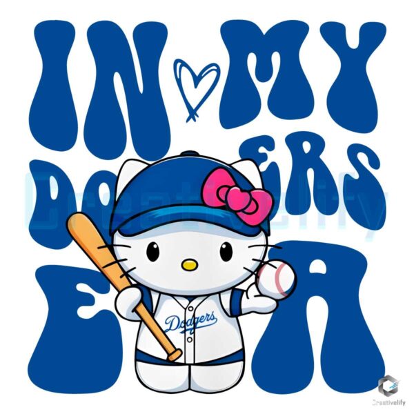 Hello Kitty In My Dodgers Era PNG File