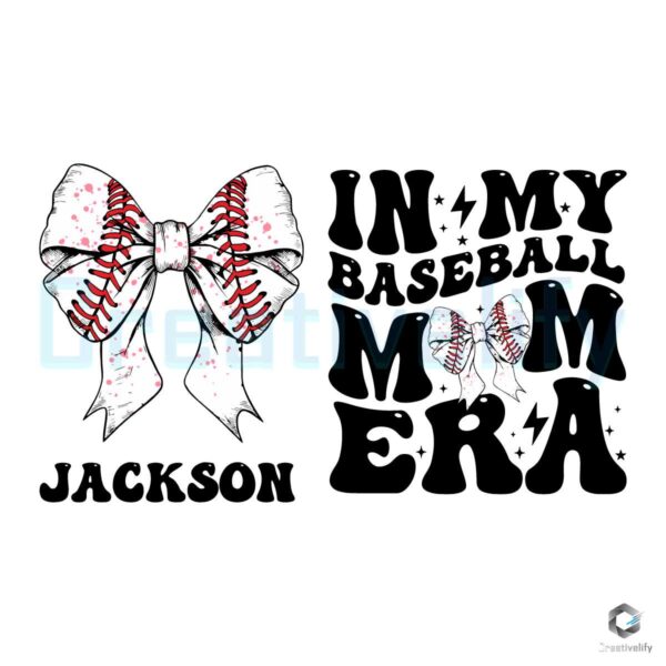In My Baseball Mom Era Bow SVG File