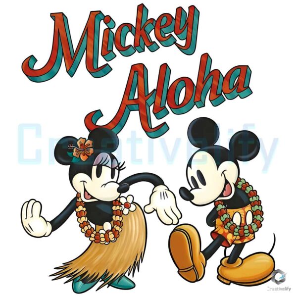 Disney Mickey Aloha Hawaiian Travel PNG