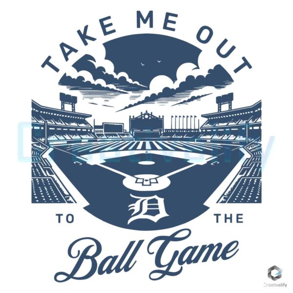 Detroit Take Me Out To The Ball Game SVG