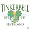Tinkerbell Est 1953 Neverland Mickey Ear SVG