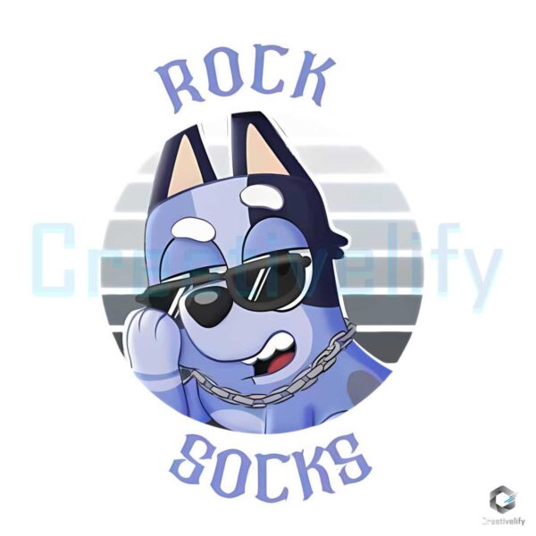Rock Socks Bluey Cartoon Character PNG File
