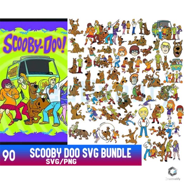 90 Files Scooby Doo Bundle SVG Design