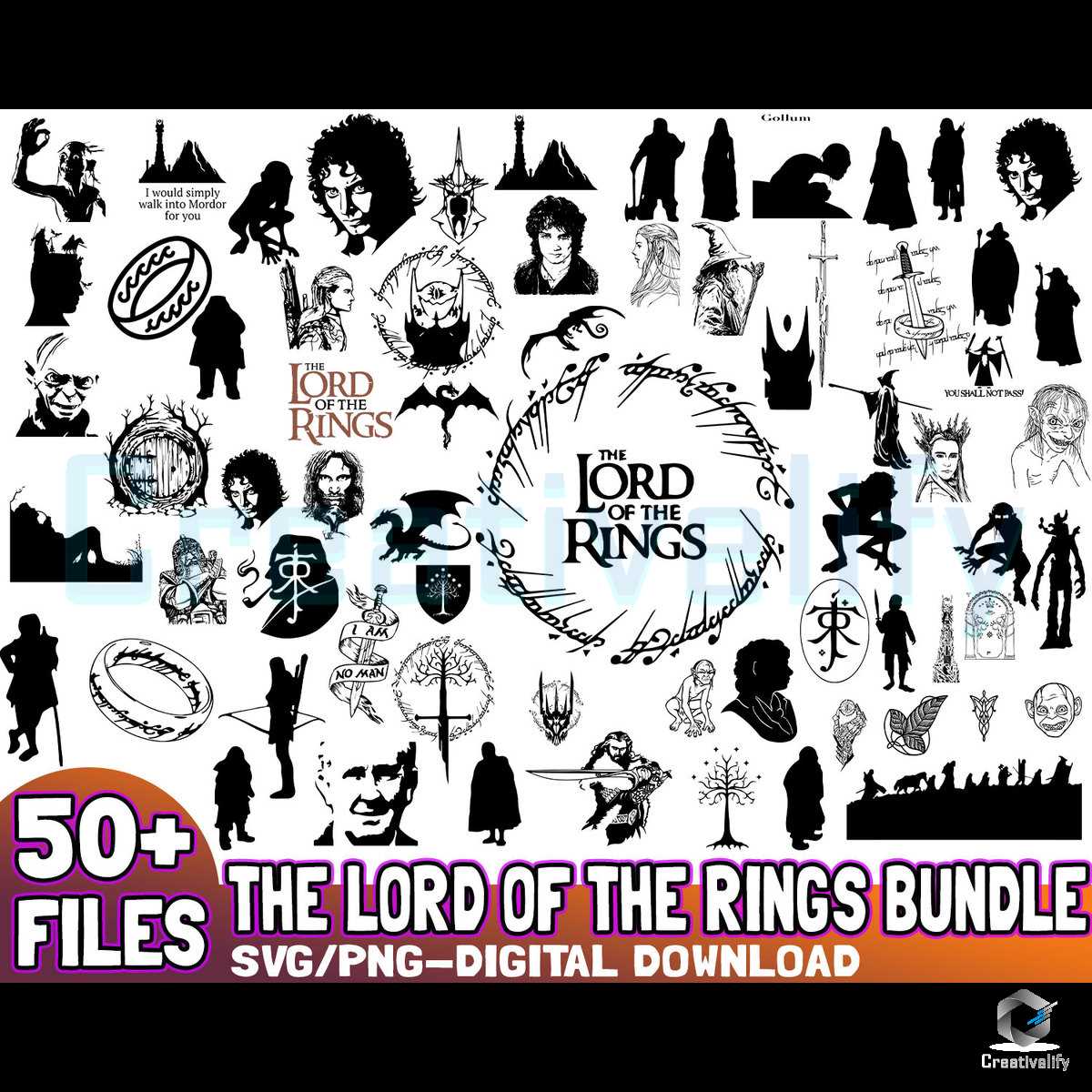 The Lord of the Rings Svg Bundle, The Lord of the Rings Svg, SVG File