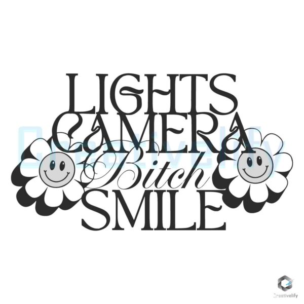 Swift Lights Camera Bitch Smile TTPD SVG File