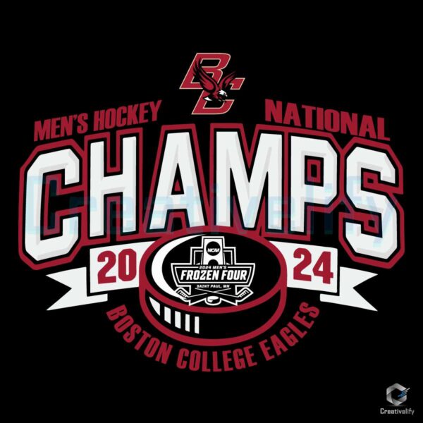 2024 Hockey National Champions Boston College SVG