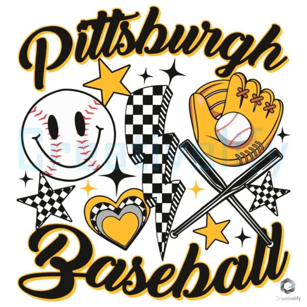 Pittsburgh Pirates Baseball Game Day Vintage SVG