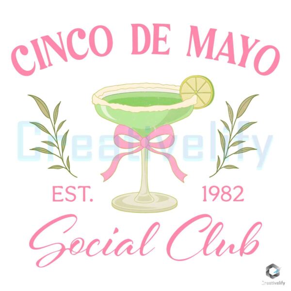 Cinco De Mayo Social Club Est 1982 PNG