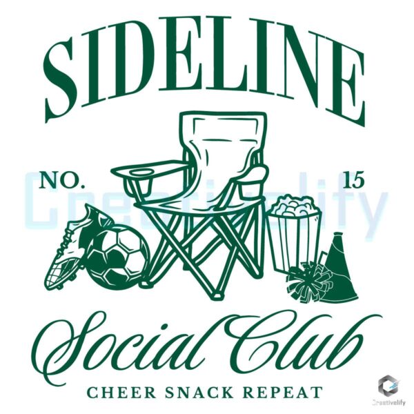 Sideline Social Club Mom Soccer SVG File