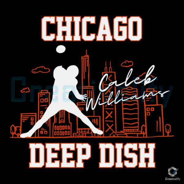 Caleb Williams Chicago Bear Deep Dish SVG