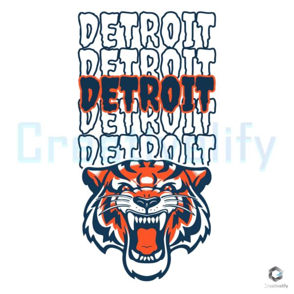 Detroit Tigers Mascot Baseball Team SVG File