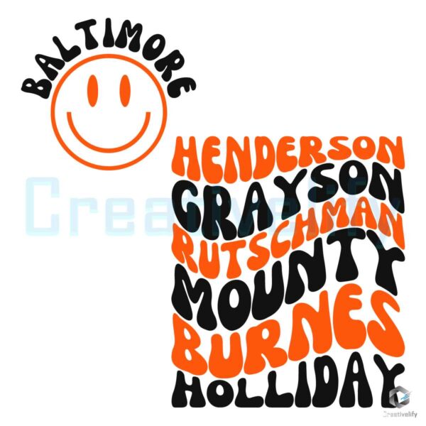Baltimore Henderson Grayson Rutschman SVG