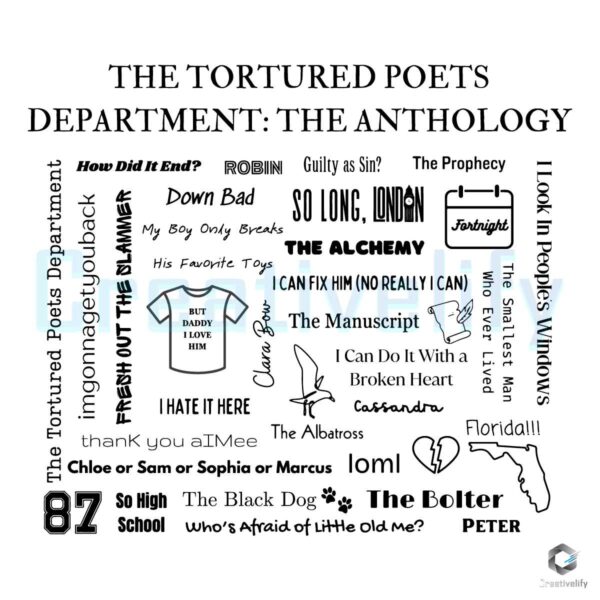 The Tortured Poets Department Anthology SVG