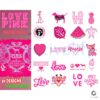 50 Files Love Pink SVG Bundle Design