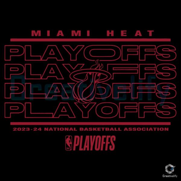 Miami Heat Team 2024 NBA Playoffs SVG File