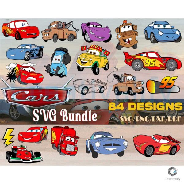 84 Designs Cars Art Digital SVG File Bundle