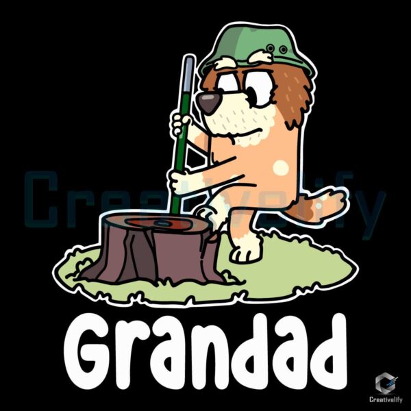 Bluey Grandad Family Cartoon SVG File