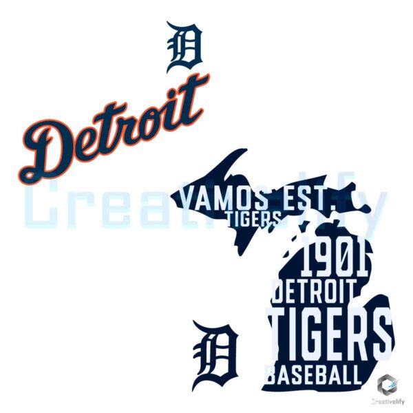 MLB Detroit Tigers Baseball Tem SVG