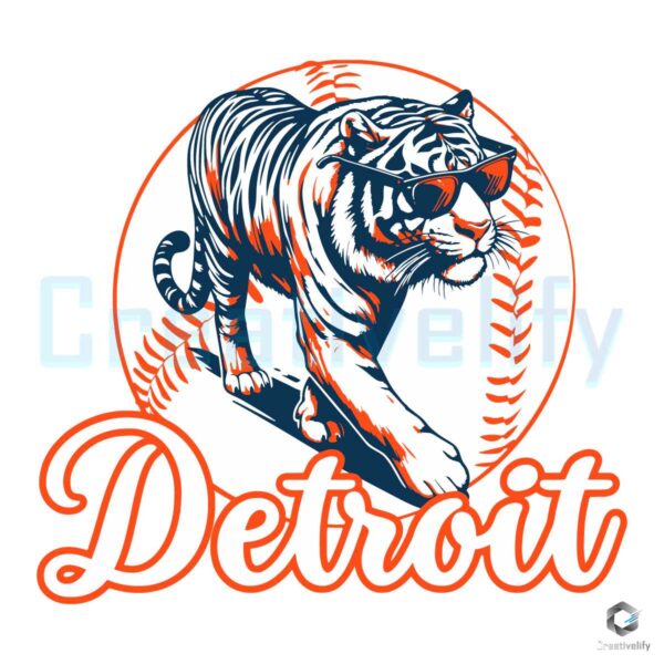Detroit Tigers Baseball Game Day SVG