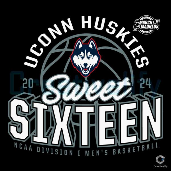 UConn Huskies Sweet Sixteen Basketball SVG