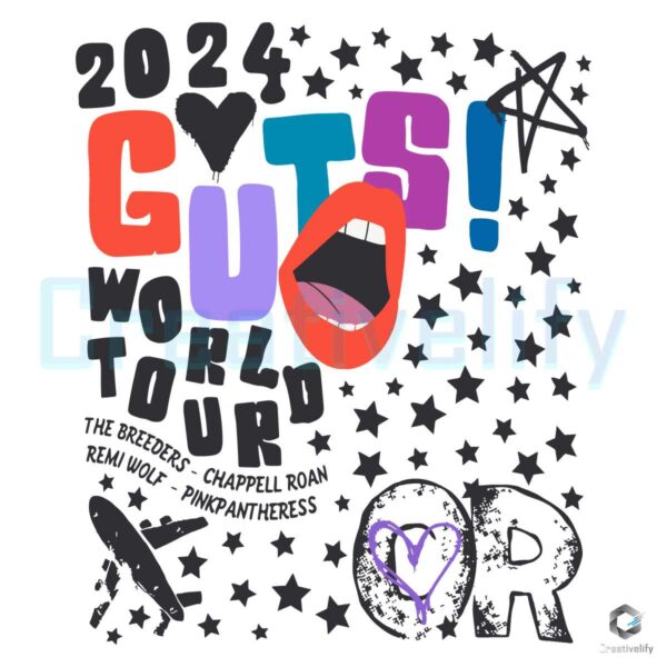 Olivia Rodrigo 2024 Guts World Tour SVG
