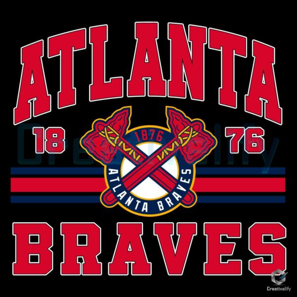 Atlanta Braves 1876 Baseball Vintage SVG