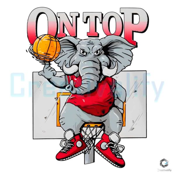Alabama On Top The Elephant Basketball PNG