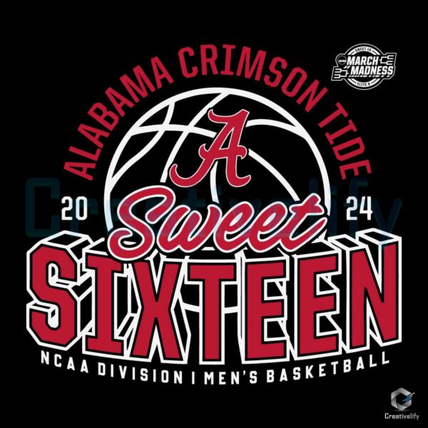 Sweet Sixteen Alabama Mens Basketball SVG