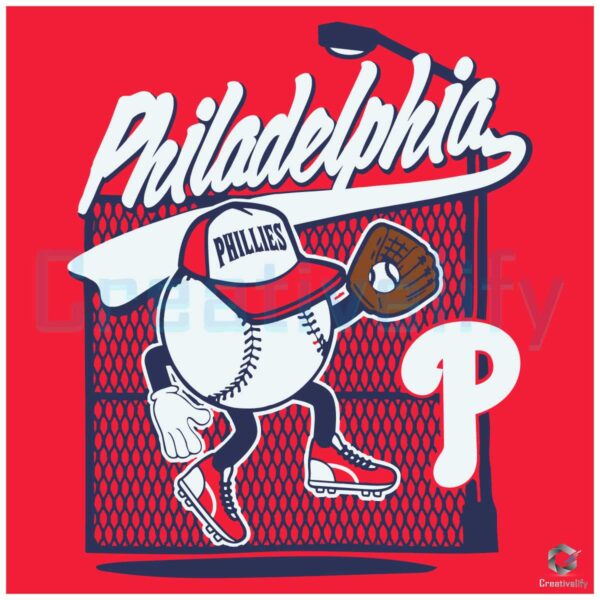 Philadelphia Phillies Red On The Fence SVG File