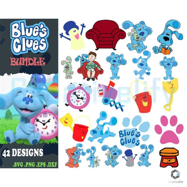 42 Files Blue's Clues Bundle SVG Design