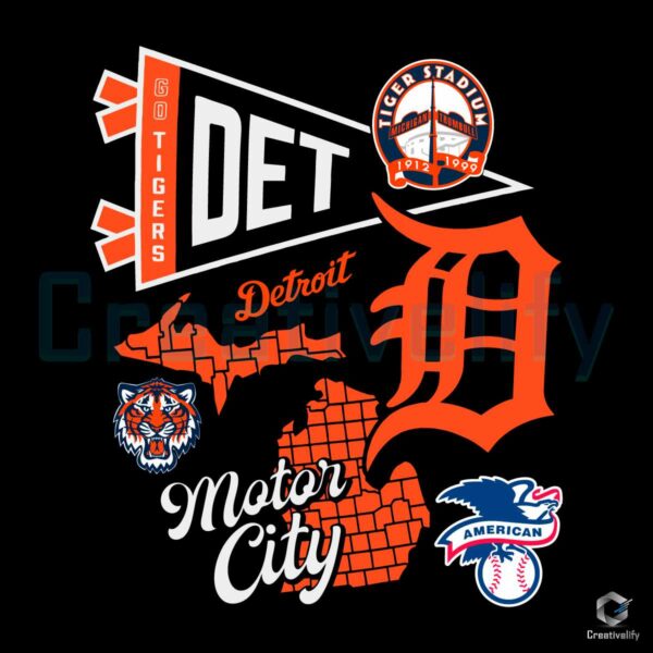 Go Detroit Tigers Baseball Motor City SVG
