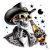 Solar Eclipse 2024 Skeleton Beer PNG