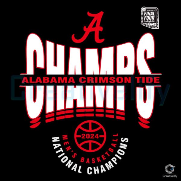 Alabama Basketball National Champions SVG