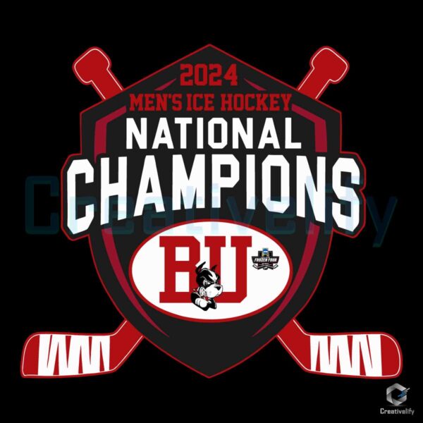 Boston Mens Ice Hockey National Champions SVG