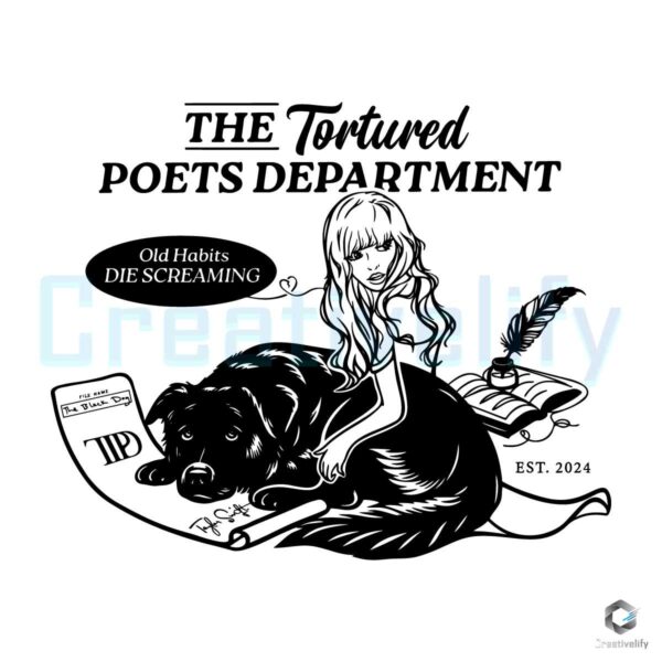 Tortured Poets TTPD Old Habits Die Screaming SVG