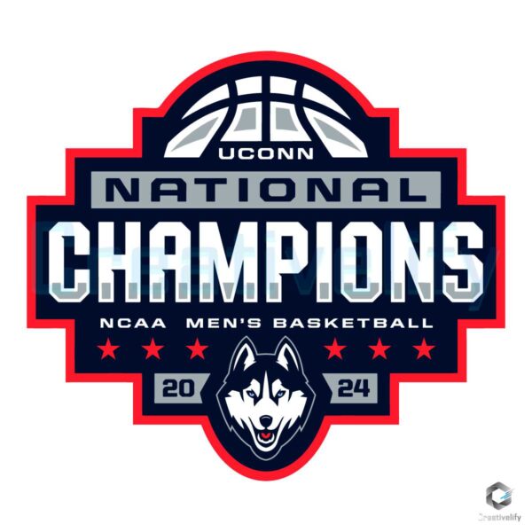 UConn National Champions 2024 Logo SVG