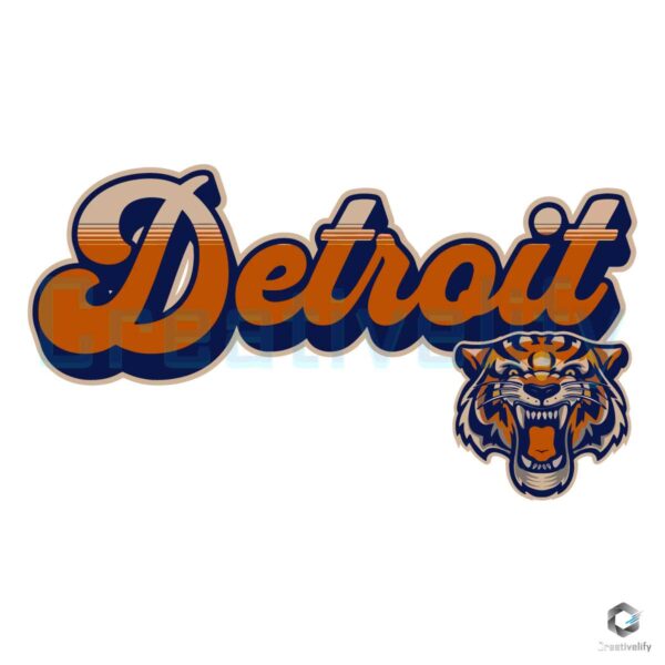 Detroit Tigers MLB Baseball Season SVG File