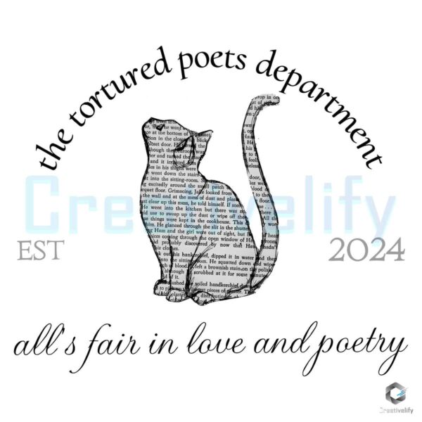 Taylor Tortured Poets Department Cats Books PNG