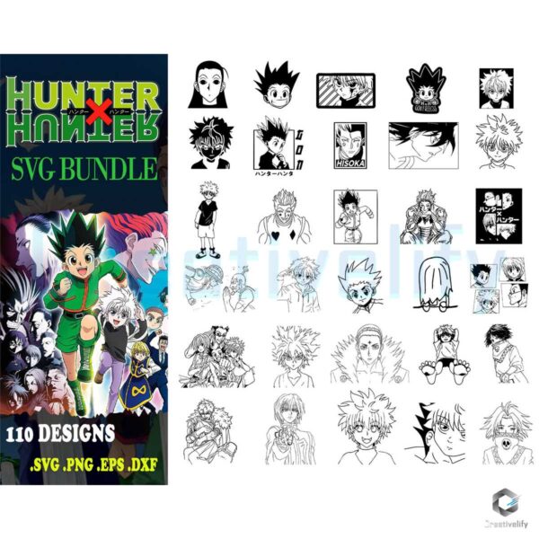 110 Files Hunter X Hunter SVG Bundle