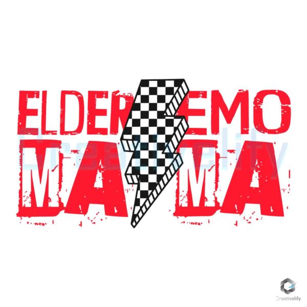 Elder Emo Mama Lightning Bolt SVG