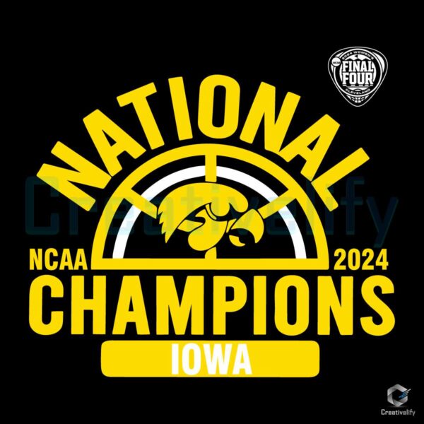 Iowa Hawkeyes NCAA National Champions SVG