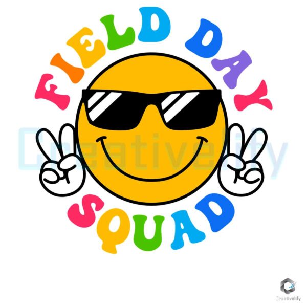 Field Day Smiley Face School Smile Face SVG